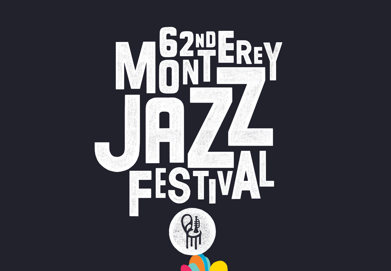 A black and white logo for the monterey jazz festival.